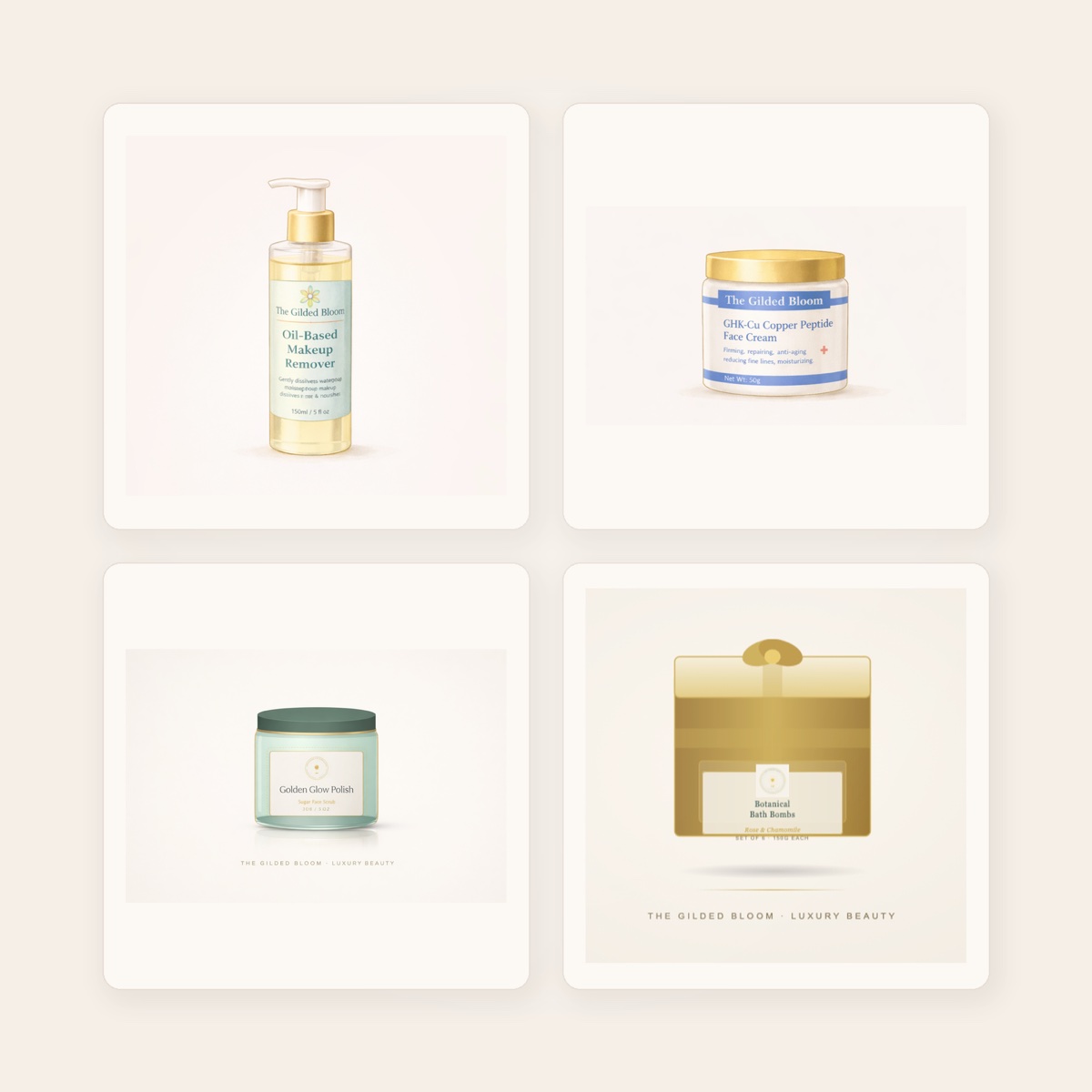 The Evening Reset Ritual bundle with face care products and botanical bath bombs